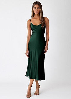 Robe Mi-Longue Vert Forêt Thalassa image1