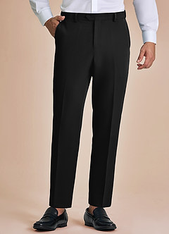 front James Black Structured Stretch Dress Pants