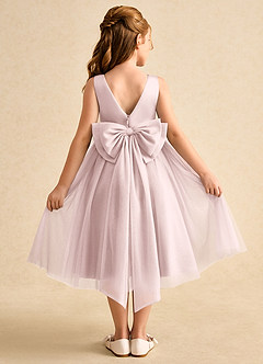 Azazie Winnie Abiti da Ragazza di Fiori Abito Principessa in Tulle Fiocco Rosa Rossore image1