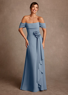 Azazie Amherst Mother of the Bride Dresses Twilight A-Line Off the Shoulder Chiffon Dress image1