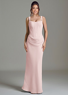 Azazie Niamh Suknie dla druhen Syrena Gorset Szyfon Do ziemi Sukienka image3