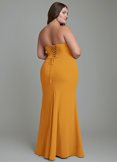 Azazie Sorrel Bridesmaid Dresses Butterscotch Mermaid Corset Chiffon Dress image10
