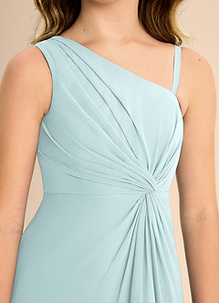 Azazie Brooke Junior Mist A-Line Side Slit Chiffon Dress image7