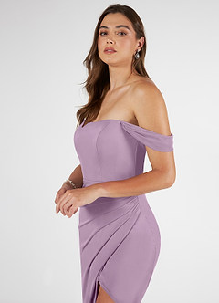 Azazie Kit Final Sale Wisteria Mermaid Off the Shoulder Mesh Dress image5