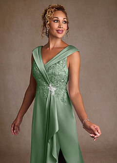 Azazie Santa Monica vestidos de madre de la novia Vestido de Matcha de Encaje de Corte en A image5