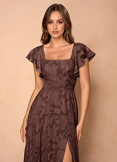 Anna Mocha Coco Ruffled Maxi Dress image5