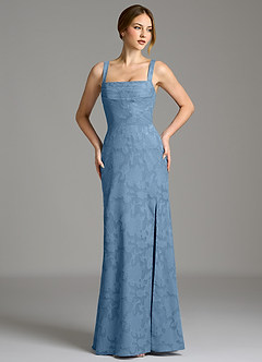 Azazie Brandi Final Sale Agave Mermaid Pleated Floral Burnout Dress image1