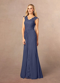 Azazie Jovie Mother of the Bride Dresses Stormy A-Line Lace Dress image2