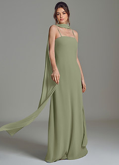 Azazie Ilana Bridesmaid Dresses Pistachio A-Line Strapless Chiffon Dress image7