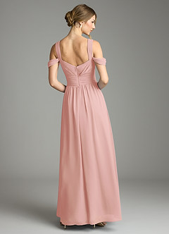 Azazie Lianne Vestidos de damas de honor Vestido de Rosetón de Gasa de Corte en A con Vestidos sin tirantes image7