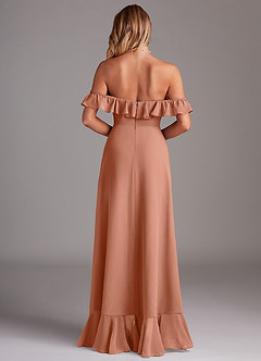 Azazie Lyra Bridesmaid Dresses MAI TAI A-Line Chiffon Convertible Dress image7