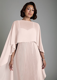 Azazie Micah Bridesmaid Dresses Blushing Pink A-Line Corset Stretch Satin Convertible Dress image3
