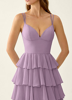 Celeste Blauregen Rüschenkleid in A-Linie image4
