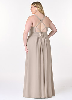 Azazie Farren Bridesmaid Dresses Frost A-Line Pleated Chiffon Convertible Dress image11