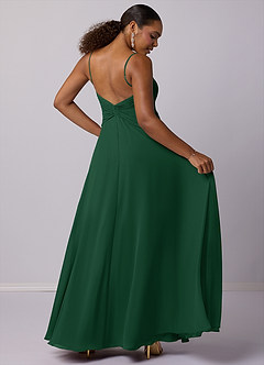 Barbie ♥ Azazie Bridesmaid Dresses Dark Green A-Line Chiffon Dress image6
