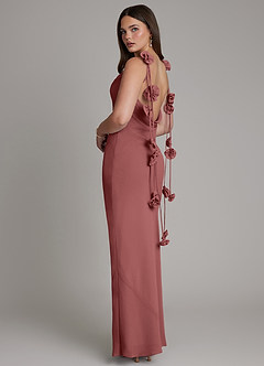 Azazie Kalico Robes de demoiselle d'honneur Robe Sirène en Mousseline de soie Plissé Améthyste image8