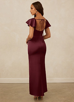 Christian Siriano Bridal for Azazie 1005 Brautjungfernkleider Etui Herzausschnitt Stretch-Satin Kleid Cabernetrot image2