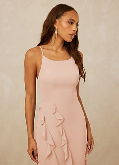 Christian Siriano Bridal for Azazie 1006 Bridesmaid Dresses English Rose Mermaid Ruched Chiffon Dress image6