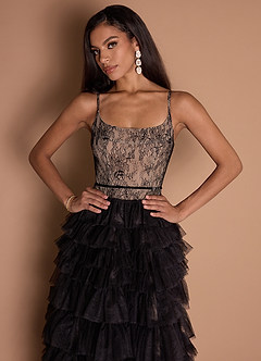 Leia Black Ruffle Maxi Dress image5