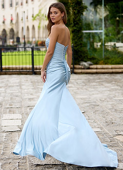 Glitz Light Blue Mermaid Prom Dress image4