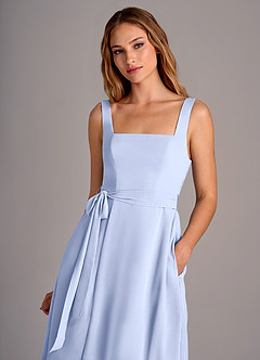 Azazie Deb Bridesmaid Dresses Ice A-Line with Pockets Chiffon Convertible Dress image2