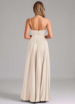 Azazie Tyla Bridesmaid Dresses White Alabaster A-Line Sweetheart Neckline Stretch Satin Dress image2