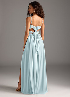 Azazie Zeya Bridesmaid Dresses Mist A-Line Pleated Mesh Dress image2