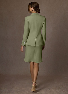 front Kennedy Pistacchio Completo giacca elasticizzata strutturata e abito elegante