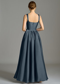 Azazie Verina Bridesmaid Dresses Twilight A-Line Pleated Stretch Satin Dress image6