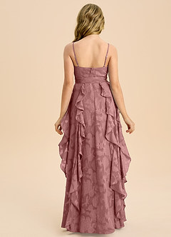 Azazie Peyton Junior Klä av A-Line i Blommig Utbrändhet Plisserad image7