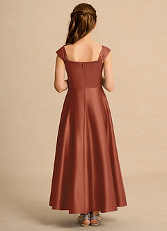 Azazie Bundle Junior Formal Flower Girl Klänningar Klä A-Line i Matt satäng Plisserad image2