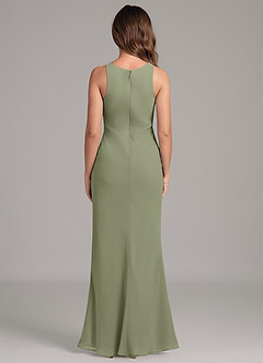 Azazie Allettie Bridesmaid Dresses Pistachio Mermaid Chiffon Dress image2