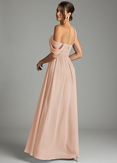 Azazie Kassandra Bridesmaid Dresses English Rose A-Line Off the Shoulder Chiffon Dress image6