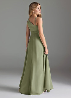 Azazie Dallas Junior Dark Navy A-Line Pleated Chiffon Dress image5