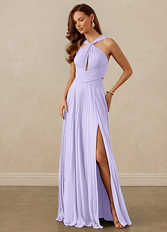 Christian Siriano Bridal for Azazie 1009 Bridesmaid Dresses Lilac A-Line Pleated Chiffon Dress image8