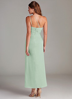 Azazie Eren Jurken voor bruidsmeisjes Jurk van Chiffon met Zeemeermin One-Shoulder Agave image7