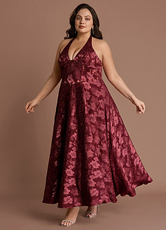 Isabeau Wine Midi Dress image9