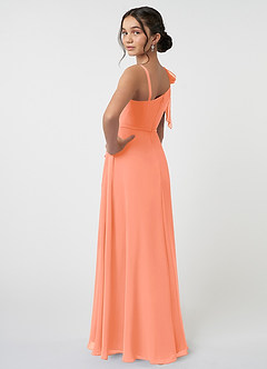 Azazie Aidy Junior Sunset A-Line Bow Chiffon Dress image4