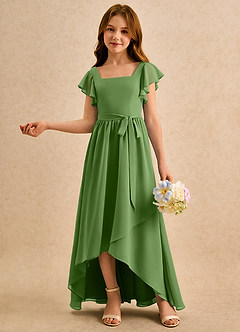 Azazie Milly Girls Formal Flower Girl Klänningar Klä A-Line i Chiffong Plisserad image4