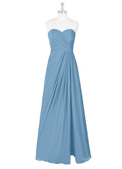 Azazie Arabella Allure Robes de demoiselle d'honneur Robe Trapèze Convertible en Mousseline de soie Encolure en Forme de Cœur Acier Bleuté image8
