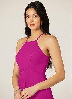 Azazie Sarah Jurken voor bruidsmeisjes Jurk van Chiffon met rijk Geplooid Fuchsia image6