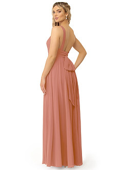 Azazie Kora Bridesmaid Dresses MAI TAI A-Line Pleated Chiffon Dress image5