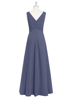 Azazie Flora Bridesmaid Dresses Stormy A-Line Pleated Chiffon Dress image8