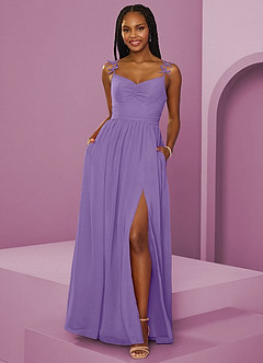 Barbie ♥ Azazie Bridesmaid Dresses Tahiti A-Line Pleated Chiffon Dress image1