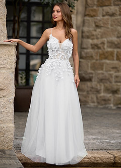 Seraphic White A-line Prom Dress image3