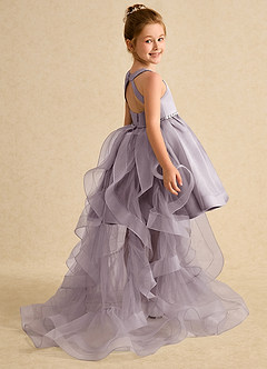Azazie Julietta Robe Demoiselle D'honneur Fillette Robe Princesse en Tulle Convertible Crépuscule image6