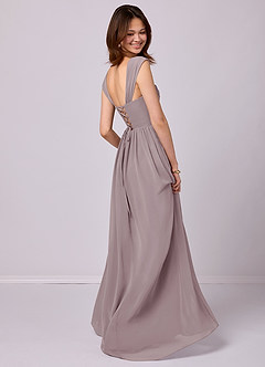 Barbie ♥ Azazie Bridesmaid Dresses Dusk A-Line Corset Chiffon Dress image4
