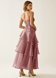 Nicola Roz Rochie de bal din satin cu volane, linie A image2