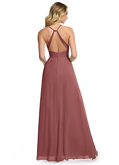 Azazie Davis Brautjungfernkleider A-Linie V-Hals Chiffon Kleid Amethyst image5