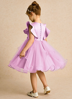 Azazie Chirp Flower Girl Dresses Candy Pink Ball-Gown Tulle Dress image4
